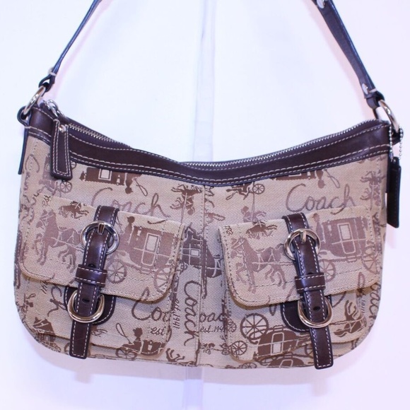 Coach Handbags - SALE! COACH Brown Soho Horse Carriage Hobo Purse